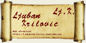 Ljuban Krilović vizit kartica